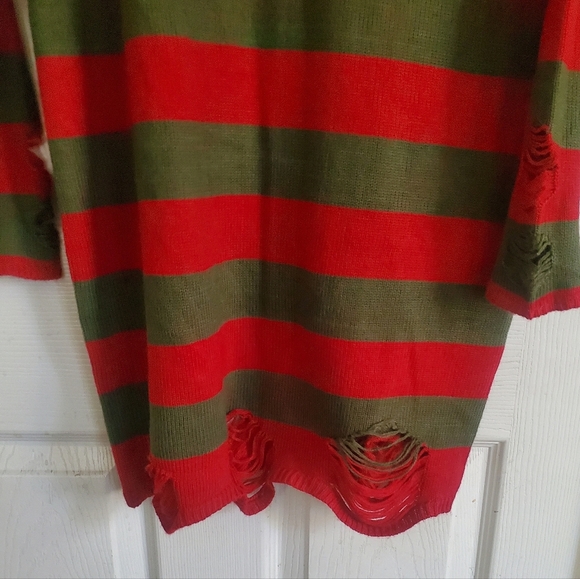 Hot Topic A Nightmare On Elm Street Freddy Krueger Distressed Dress, Large - Picture 4 of 8